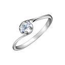 Кольцо помолвочное из белого золота с бриллиантом