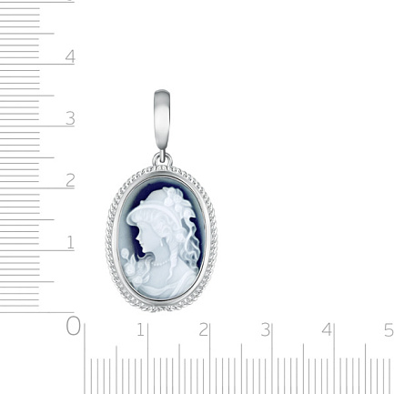 Подвеска из серебра с агатом