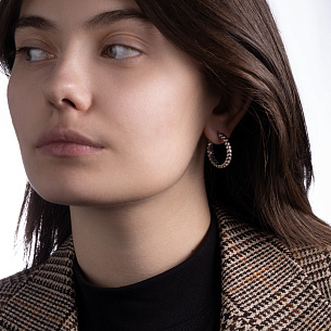 Серьги Конго из серебра