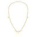 Колье из желтого золота, плетение якорное