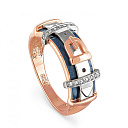 Кольцо из красного золота с бриллиантами