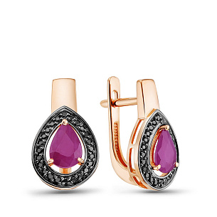 Серьги из красного золота