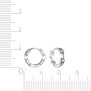 Серьги конго из серебра