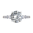 Кольцо из красного золота с фианитом