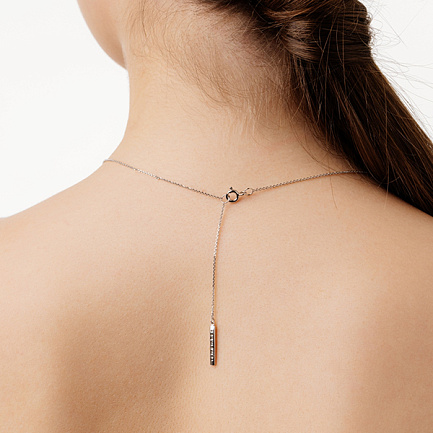 Колье из серебра с фианитами