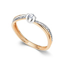 Кольцо из красного золота с бриллиантами