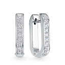 Серьги из белого золота с бриллиантами