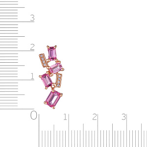 Подвеска из красного золота с бриллиантами, сапфиром