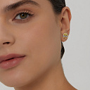 Серьги из комбинированного золота