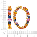 Конго из желтого золота с бриллиантами, сапфирами