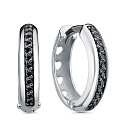 Серьги из серебра с фианитами