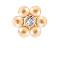 Подвеска из красного золота с фианитом