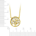 Колье из серебра с позолотой, фианитом