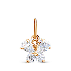 Подвеска из серебра с фианитами