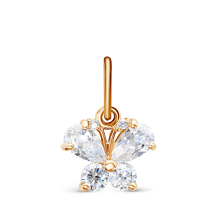 Подвеска из серебра с фианитами