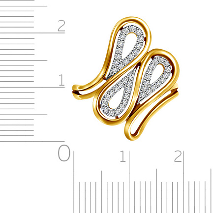 Кольцо из желтого золота с бриллиантами