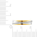 Кольцо обручальное из комбинированного золота с бриллиантами