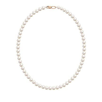 Бусы из красного золота с жемчугом