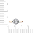 Кольцо из красного золота с бриллиантами