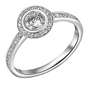 Кольцо из белого золота с бриллиантами