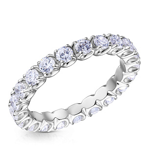 Кольцо из белого золота с бриллиантом