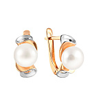 Серьги с английским замком из красного золота