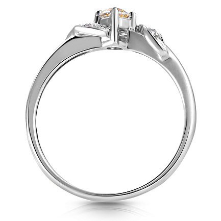 Кольцо из белого золота с бриллиантами