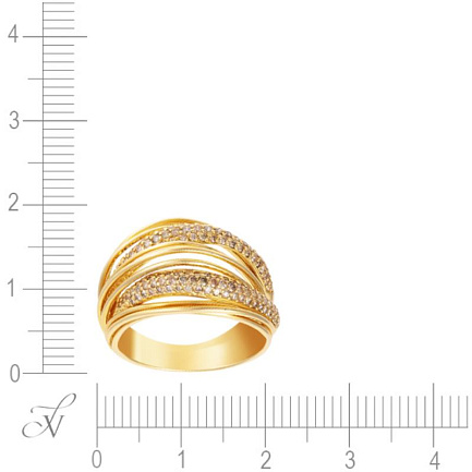 Кольцо из желтого золота с бриллиантами