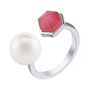 Кольцо из серебра с жемчугом