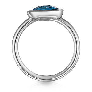 Кольцо из белого золота с топазом