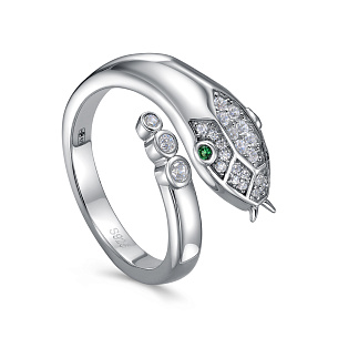 Кольцо из серебра с фианитом