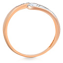 Кольцо из красного золота с фианитом