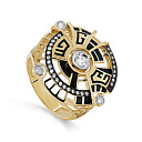 Кольцо из желтого золота с бриллиантами