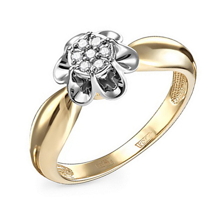 Кольцо из желтого золота с бриллиантами