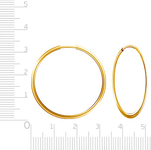 Серьги-кольца Конго золотые