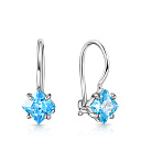 Серьги детские из серебра с фианитом