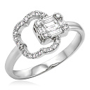 Кольцо из белого золота с бриллиантами