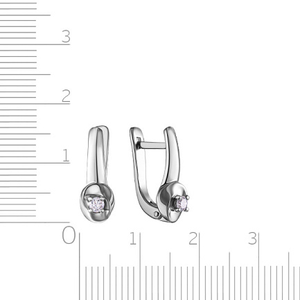 Серьги из белого золота с бриллиантами