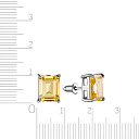 Серьги из серебра с фианитом