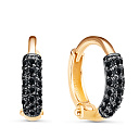 Серьги из красного золота с фианитами