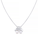 Подвеска из серебра с жемчугом, фианитом