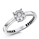 Кольцо из белого золота с бриллиантами