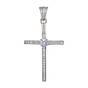 Подвеска из серебра с фианитами