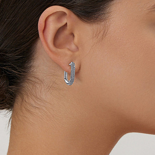 Серьги из белого золота