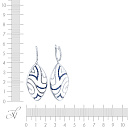 Серьги с английским замком из белого золота с бриллиантами