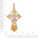 Крест из комбинированного золота