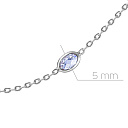 Колье из серебра с фианитом