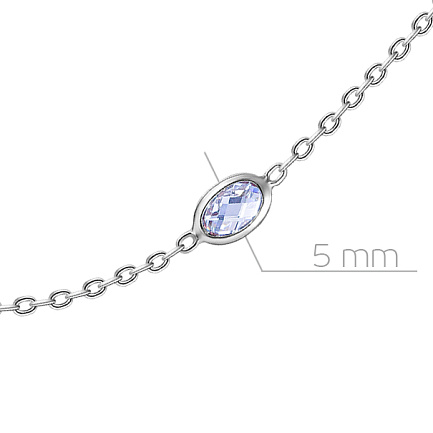 Колье из серебра с фианитом