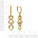 Серьги с английским замком из желтого золота