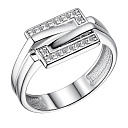 Кольцо из серебра с фианитами